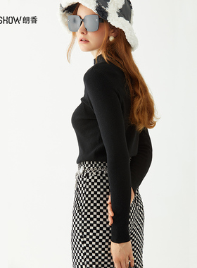 NOWSHOW朗香秋冬新款长袖针织打底衫224010