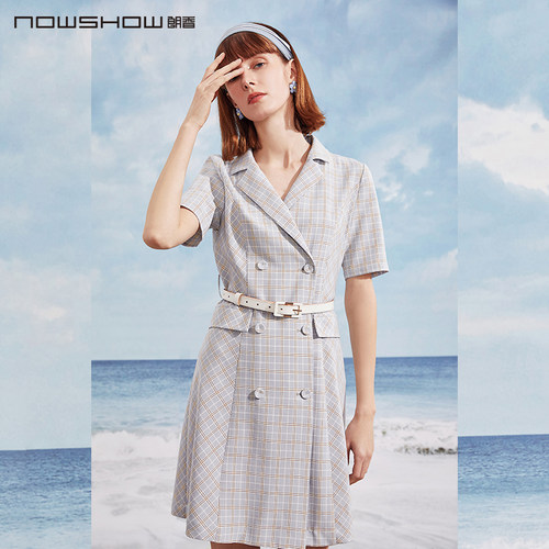 NOWSHOW朗香西装领连衣裙202118