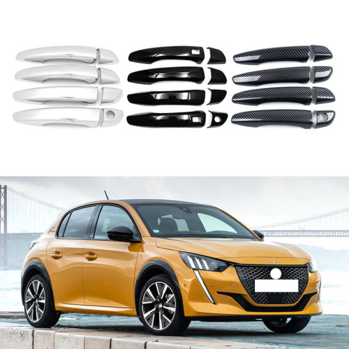 适用于19-24款标致208 MK2门碗拉手装饰改装防刮保护贴汽车外饰