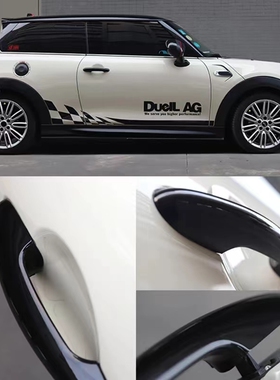 适用于宝马mini Cooper F55F56FF60拉手车身保护贴亮黑把手装饰壳
