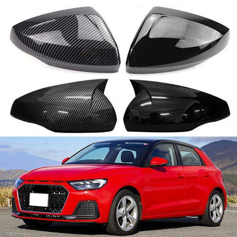 适用于19-25款奥迪A1 GB倒车镜盖电镀后视镜外壳碳纤纹汽车外饰