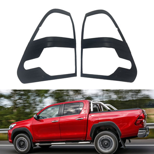 适用于2016款丰田REVO HILUX门后灯框尾灯框装饰件哑黑尾灯罩汽车