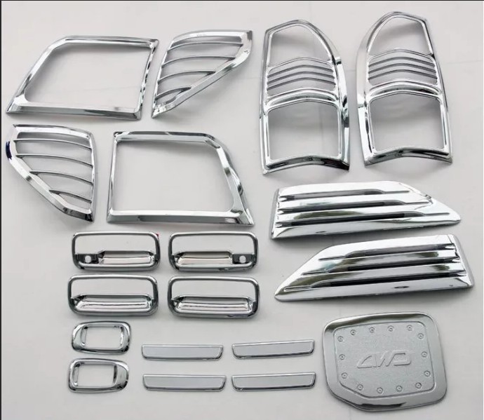 电镀北汽陆霸普拉多大灯罩