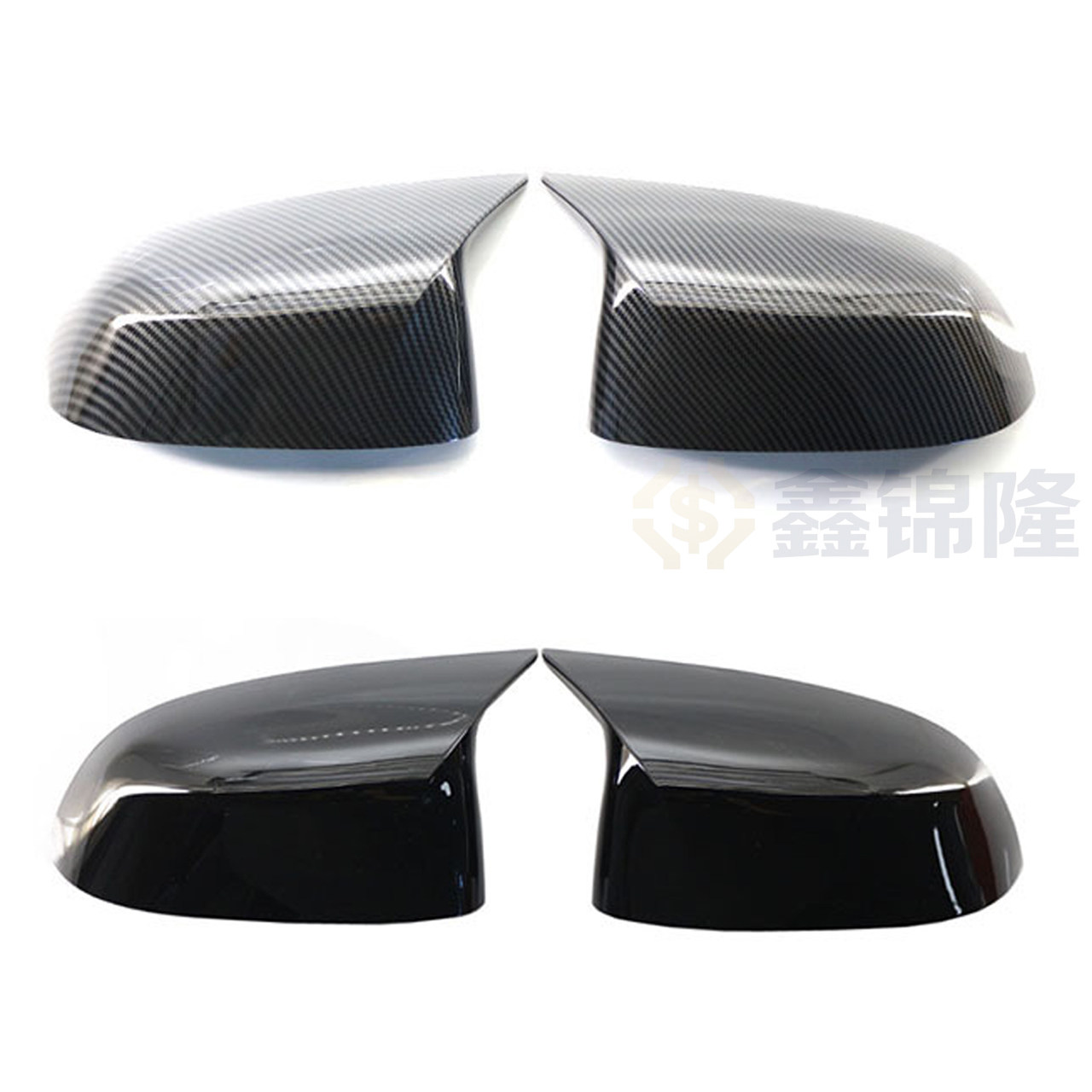 适用宝马X3G01X4G02X5G05X6G06X7G07改装牛角倒车镜外壳汽车配件