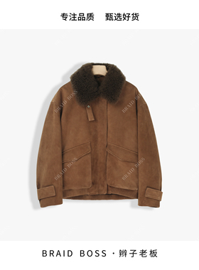 BRAID I 衣长60 皮鹅绒进口毛领派克服外套 88362