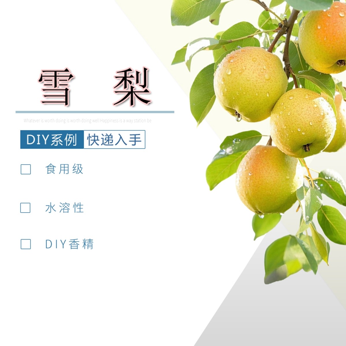 雪梨水溶性多用途DIY食品级浓郁持久‌香精香薰香料冰糖香梨香精,洗护清洁剂/卫生巾/纸/香薰,香薰香料,淘宝优惠券,粉丝福利购,淘宝优惠卷