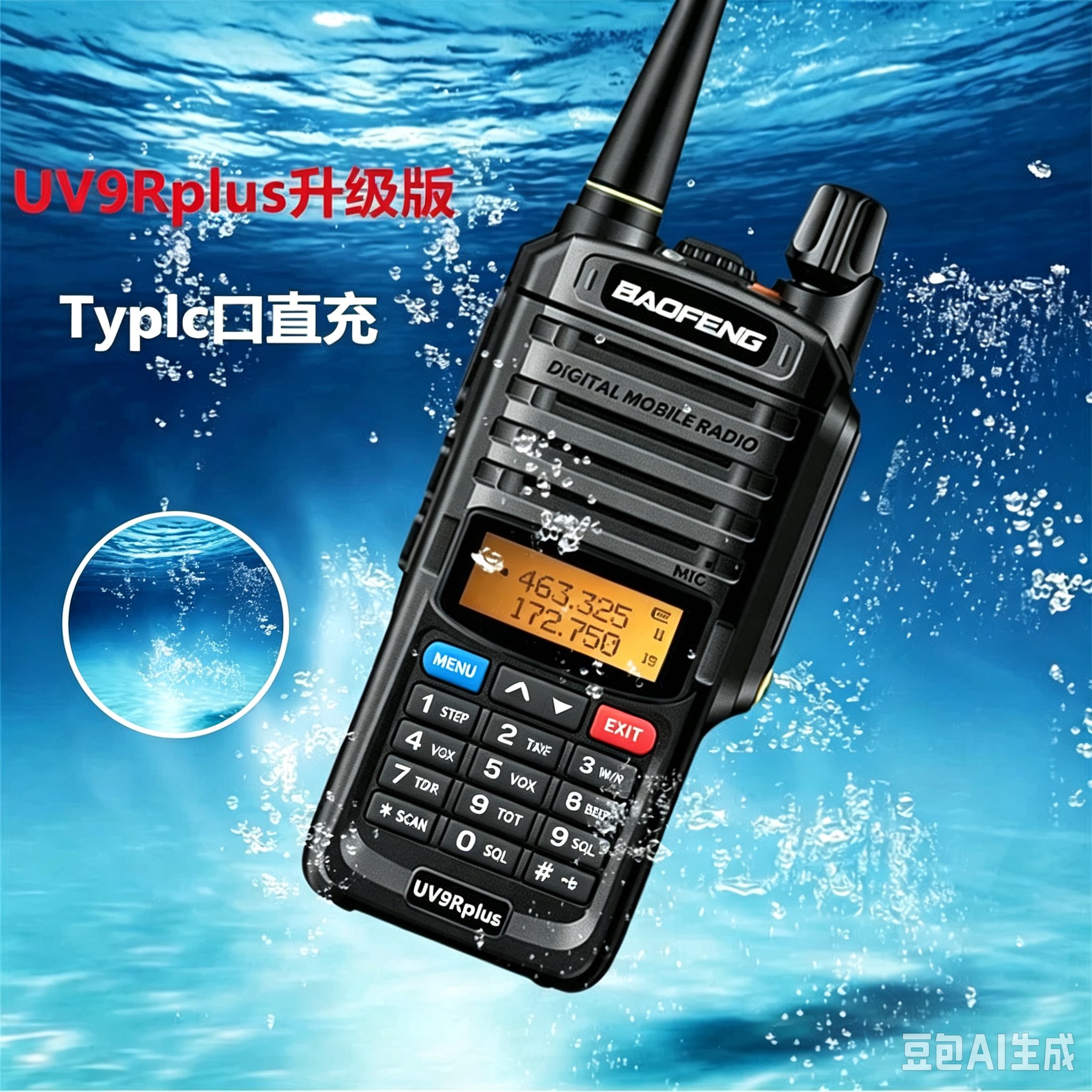 大功率UV9Rplus民用高频迷你双段