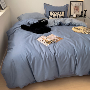 60支100纯棉被套单件全棉被罩学生宿舍单人被单150x200x230cm双人