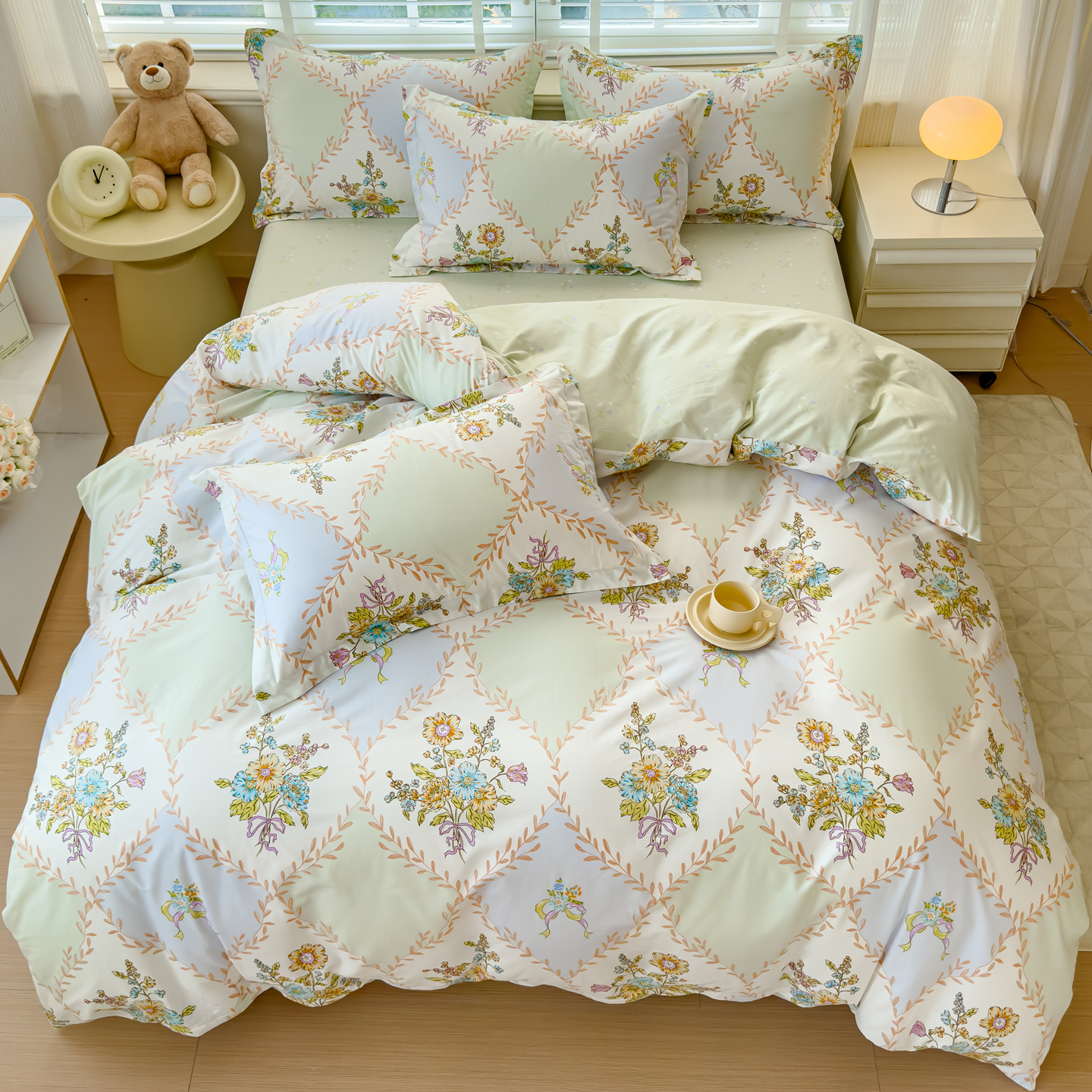 60支加厚加密100%纯棉四件套全棉