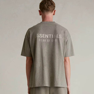 高街休闲宽松金属压胶情侣短袖 潮 STACK复线ESSENTIALS第九季 FOG