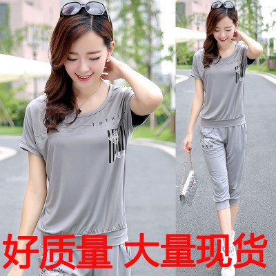Spring and summer Short sleeved motion leisure time Thin section 40 summer Pants suit young mom Women equipment 30 yearin the Women's clothing/Boutique , Set/Student uniforms/Work uniforms , Leisure sports suit  category - from Buy2taobao.com to provide professional Taobao agent buy service