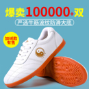 官方旗舰店男款 真皮牛筋底秋冬加绒太极拳专用练功鞋 女新款 太极鞋