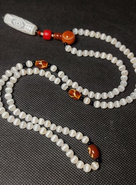 天珠吊坠项链玉髓玛瑙