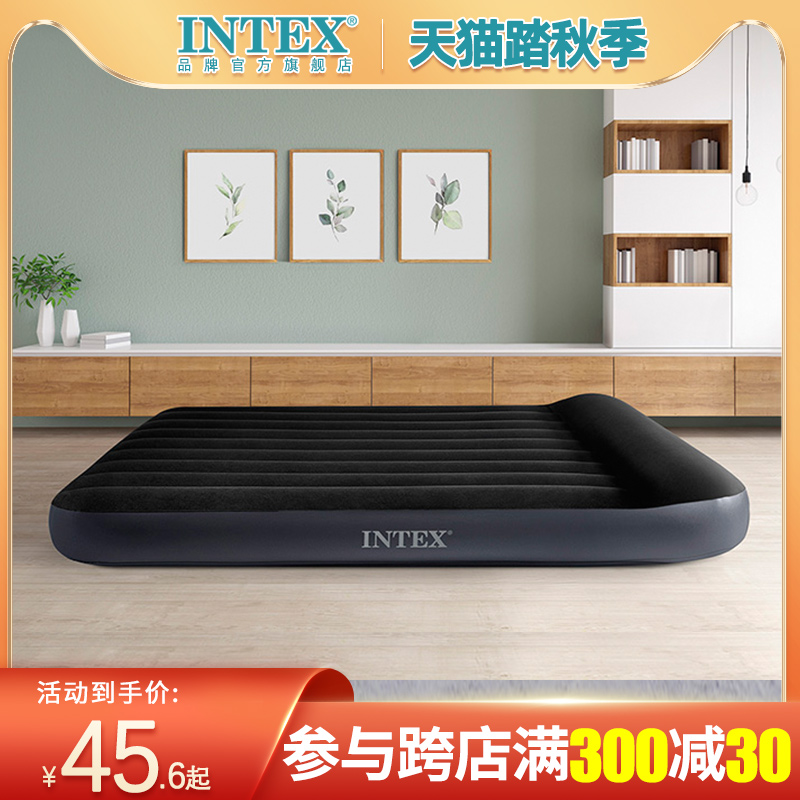 intex 充气床垫打地铺双人气垫床户外野营帐篷冲气充床垫单人睡垫