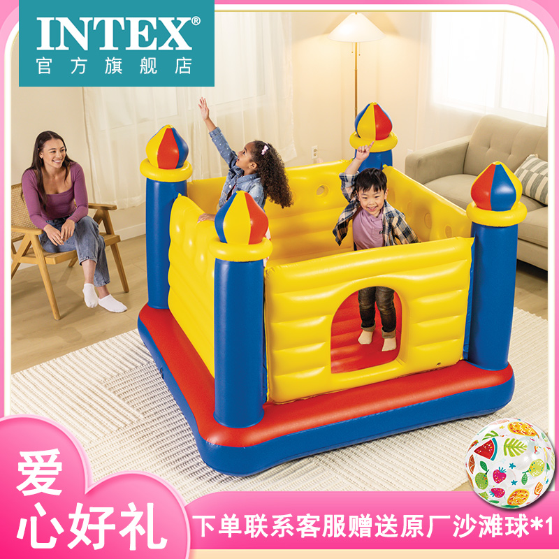儿童跳跳床带护网玩具intex