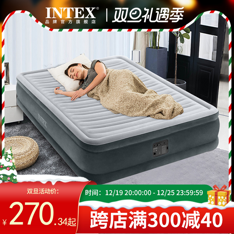 INTEX旗舰 气垫床充气床垫单人双人家用加大折叠厚床垫户外便携床