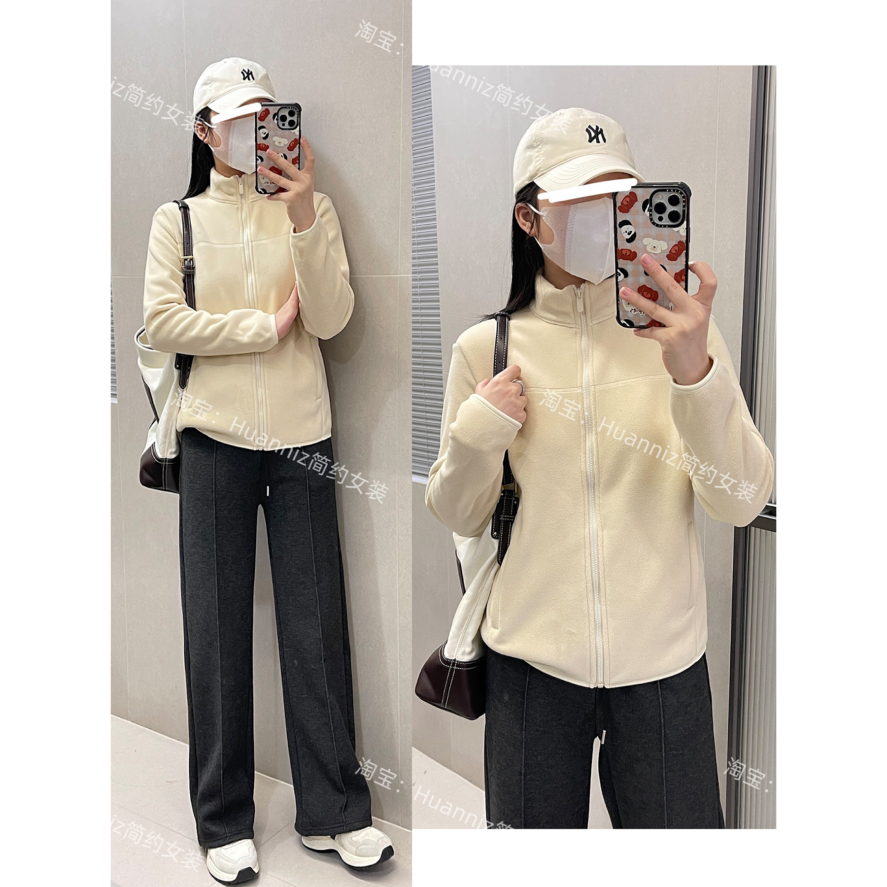 内搭神器软糯双面摇粒绒立领外套