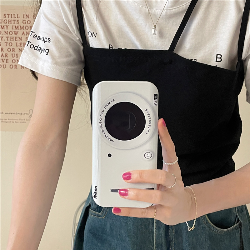 日韩ins小众数码相机推拉镜子适用苹果14手机壳iPhone13ProMax新款12防摔13pro硅胶11女14pro网红个性创意套怎么看?