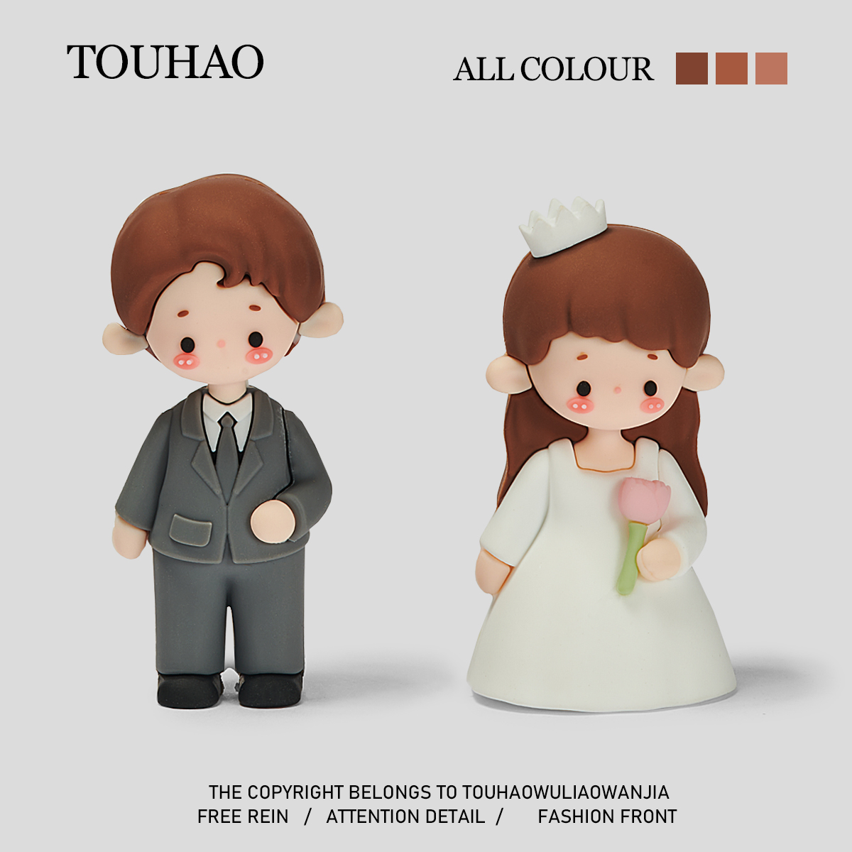 新郎新娘婚礼装饰车载摆件