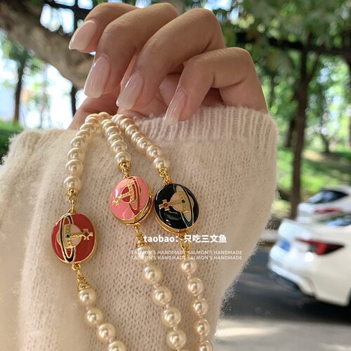 只吃三文鱼-高版本！易梦玲同款 方便穿脱土星造型磁吸chocker