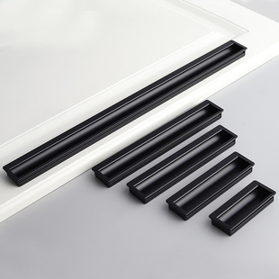 加长移门隐形拉手折叠门嵌入式内嵌柜门扣手推拉门谷仓门衣柜暗装