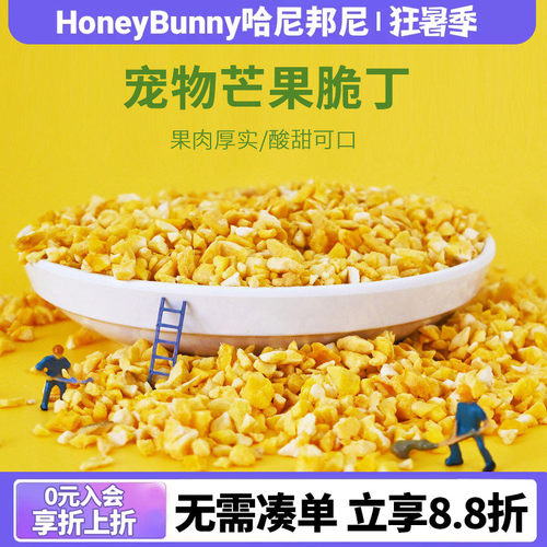 冻干芒果脆丁兔子龙猫荷兰猪35g