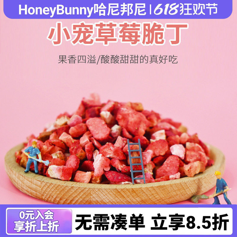 精选优质美味冻干草莓 营养水果零食 豚鼠龙猫兔子仓鼠补充VC 35g