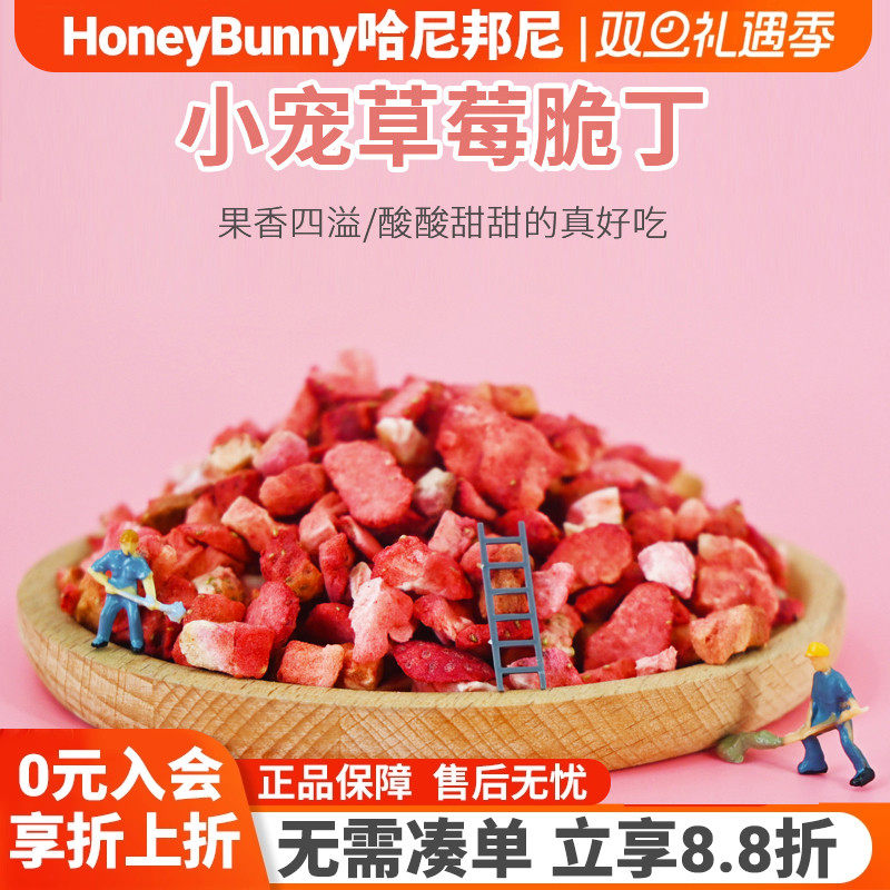 精选优质美味冻干草莓 营养水果零食 豚鼠龙猫兔子仓鼠补充VC 35g