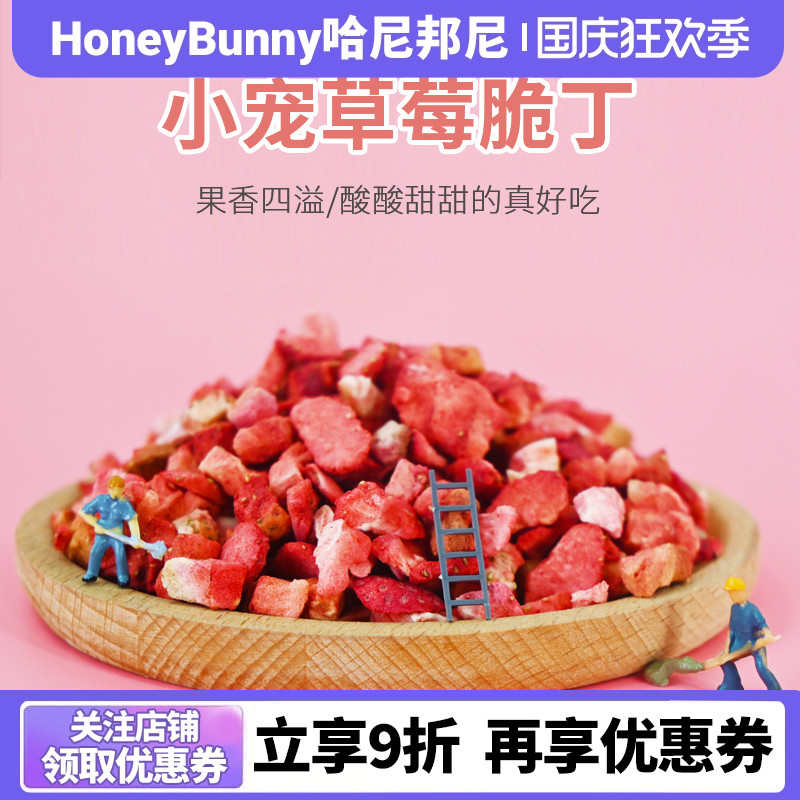 精选优质美味冻干草莓 营养水果零食 豚鼠龙猫兔子仓鼠补充VC 35g