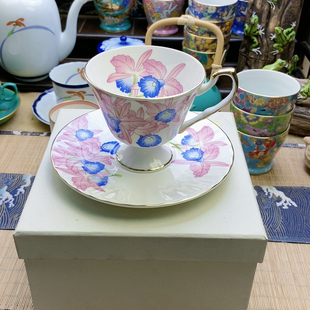 新款!高品!大漏!香兰社高足咖啡杯 带盒 特价