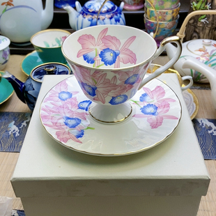 大漏！高品！福利出！香兰社卡特兰花高足咖啡杯 带盒 特价