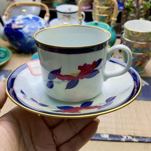 稀有款!高品!福利出!香兰社山茶花咖啡杯 孤品 特价