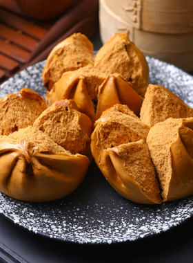 丁三记红糖开花馒头早点包子冷冻食品半成品开口营养手工馍馍6个