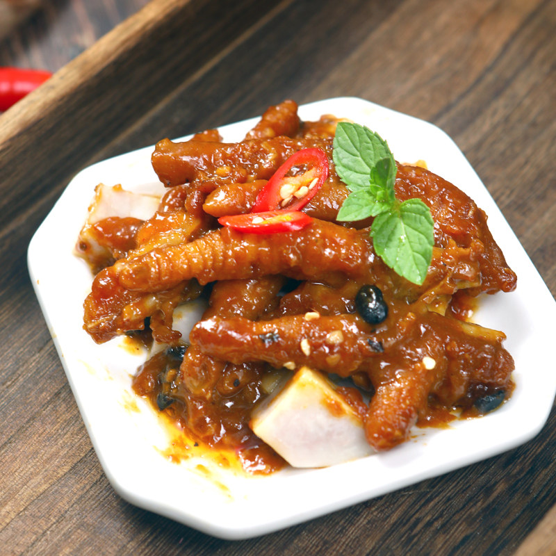 广式豉汁凤爪早茶点心蒸凤爪半成品商用冷冻虎皮百酱鸡脚茶楼同款