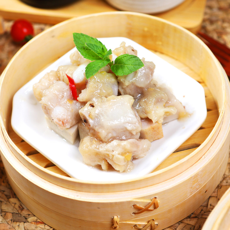 豉汁蒸排骨腌制速冻蒜香排骨调和豆豉排骨茶楼同款早茶点心猪排骨