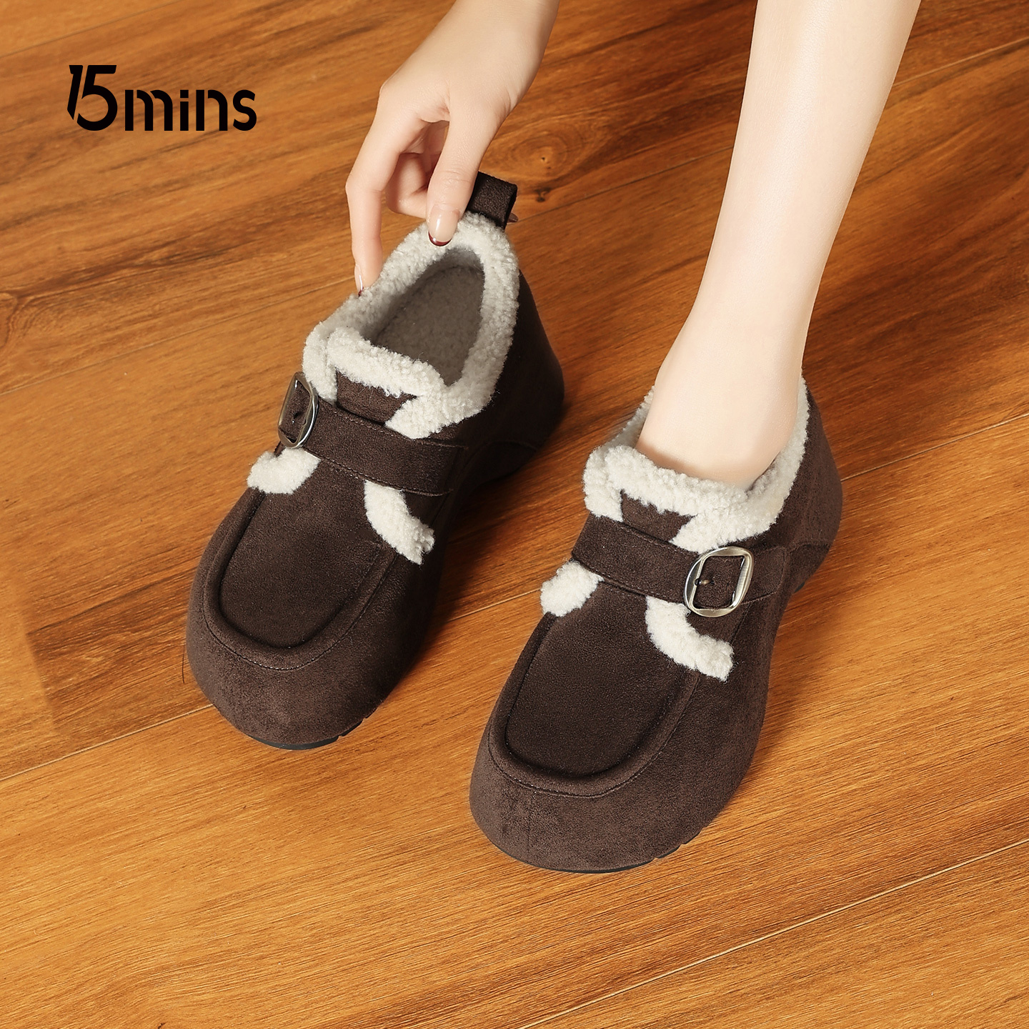 15MINS内增高雪地棉鞋女2025新款