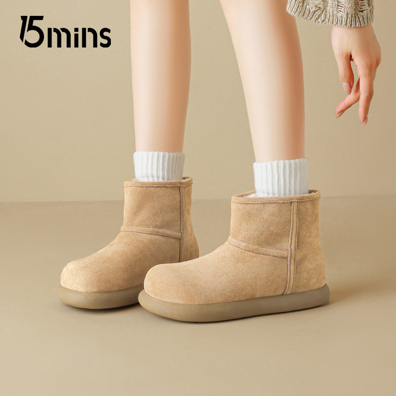 15mins勃肯雪地靴女款2024新款冬季短靴棉靴子毛毛鞋加绒保暖棉鞋,女鞋,时尚雪地靴,淘宝优惠券,粉丝福利购,淘宝优惠卷