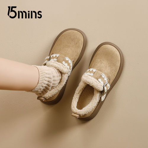 15mins时尚复古加绒勃肯鞋