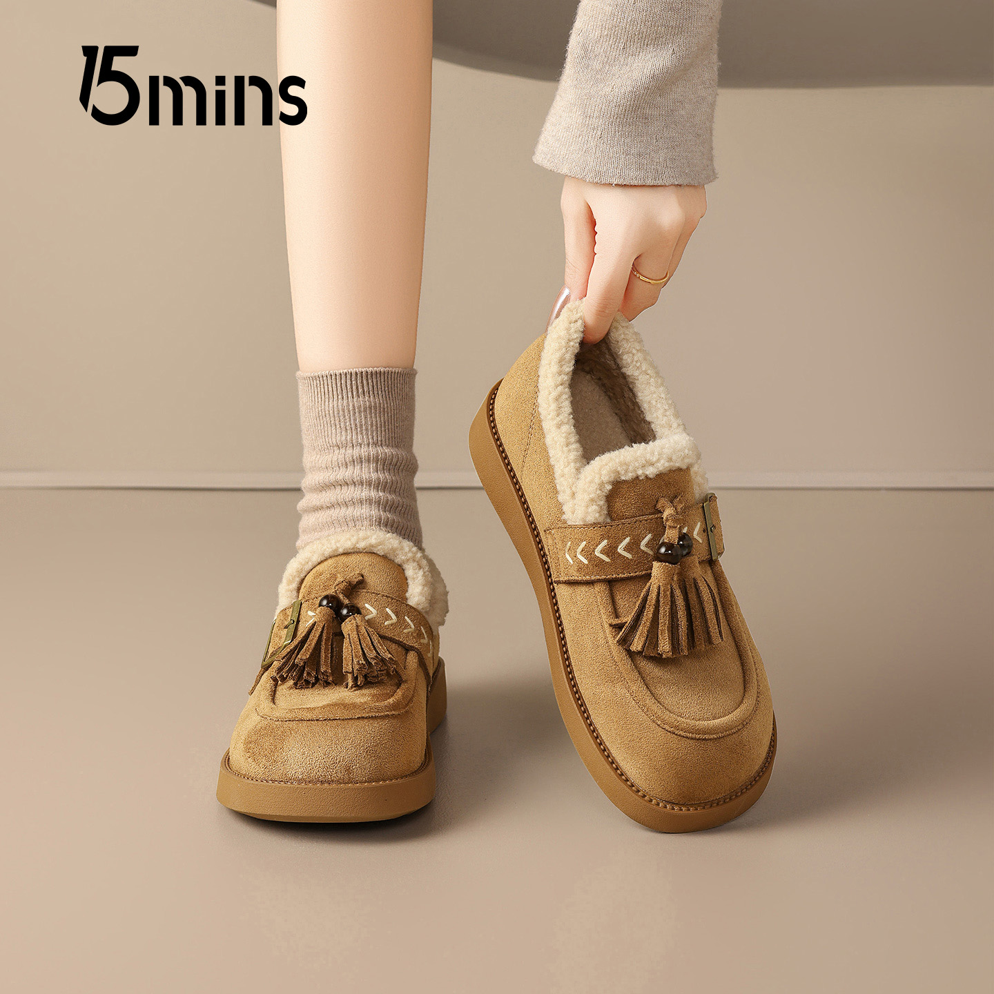 15mins加绒勃肯乐福鞋