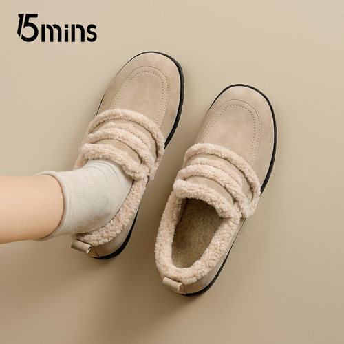 15mins冬季加绒保暖勃肯鞋女款