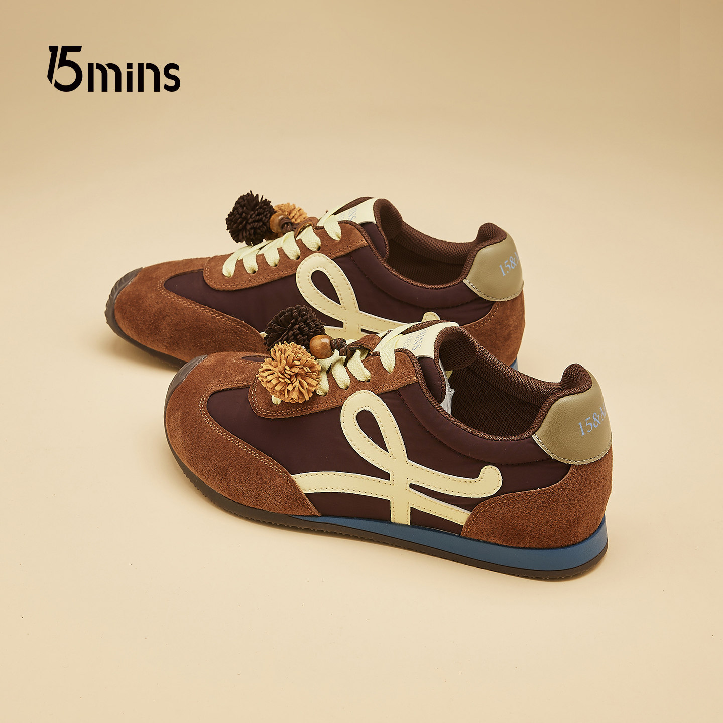 15mins歪头内增高运动休闲鞋女2025新款秋季丑萌复古德训鞋板鞋子,女鞋,德训鞋,淘宝优惠券,粉丝福利购,淘宝优惠卷