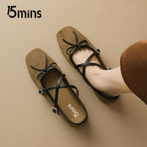 15mins芭蕾单鞋女士2026春季新款