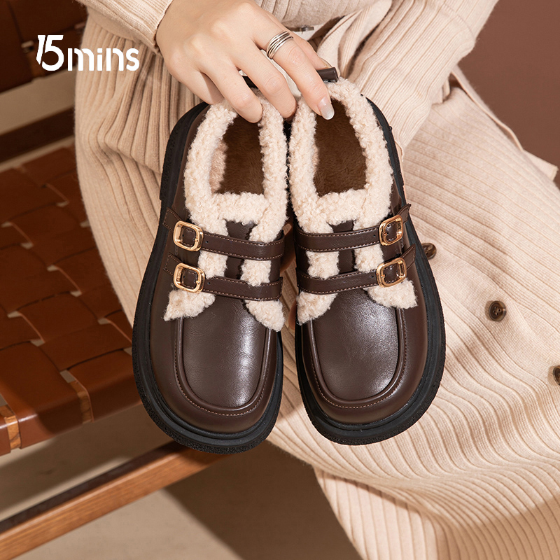 15mins平底乐福鞋小皮鞋