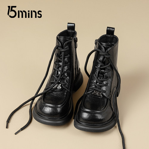 15mins英伦风马丁靴女2025秋季