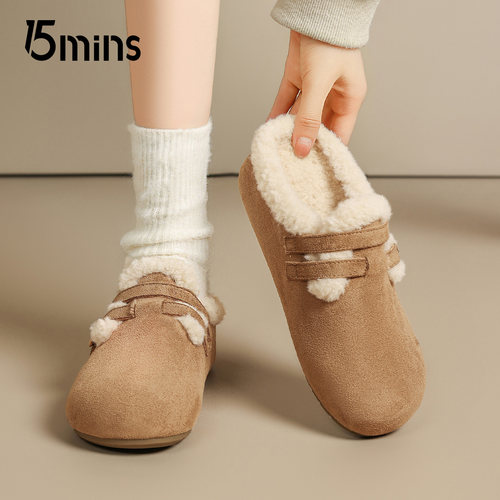 15mins平底勃肯鞋女2025新款秋