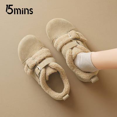 15mins复古全包勃肯鞋女2025冬季