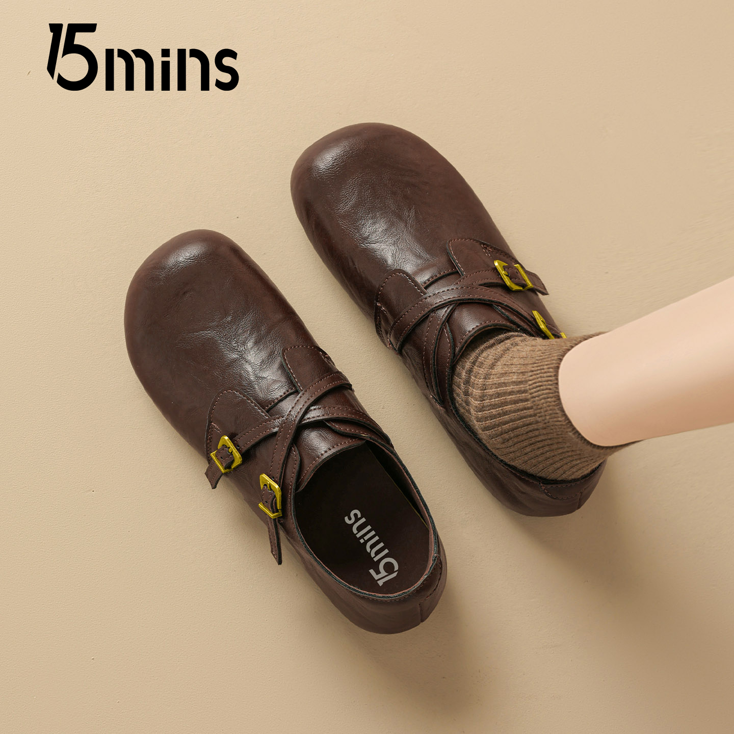 15mins全包勃肯鞋女2025