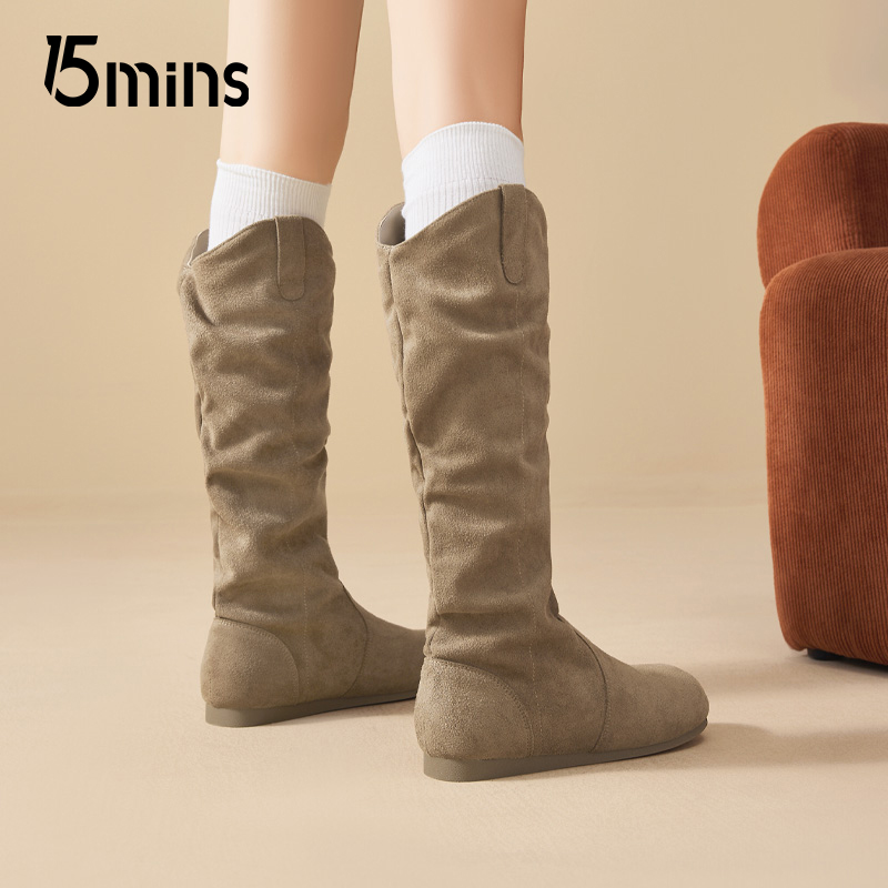 15mins堆堆长靴勃肯高筒骑士靴