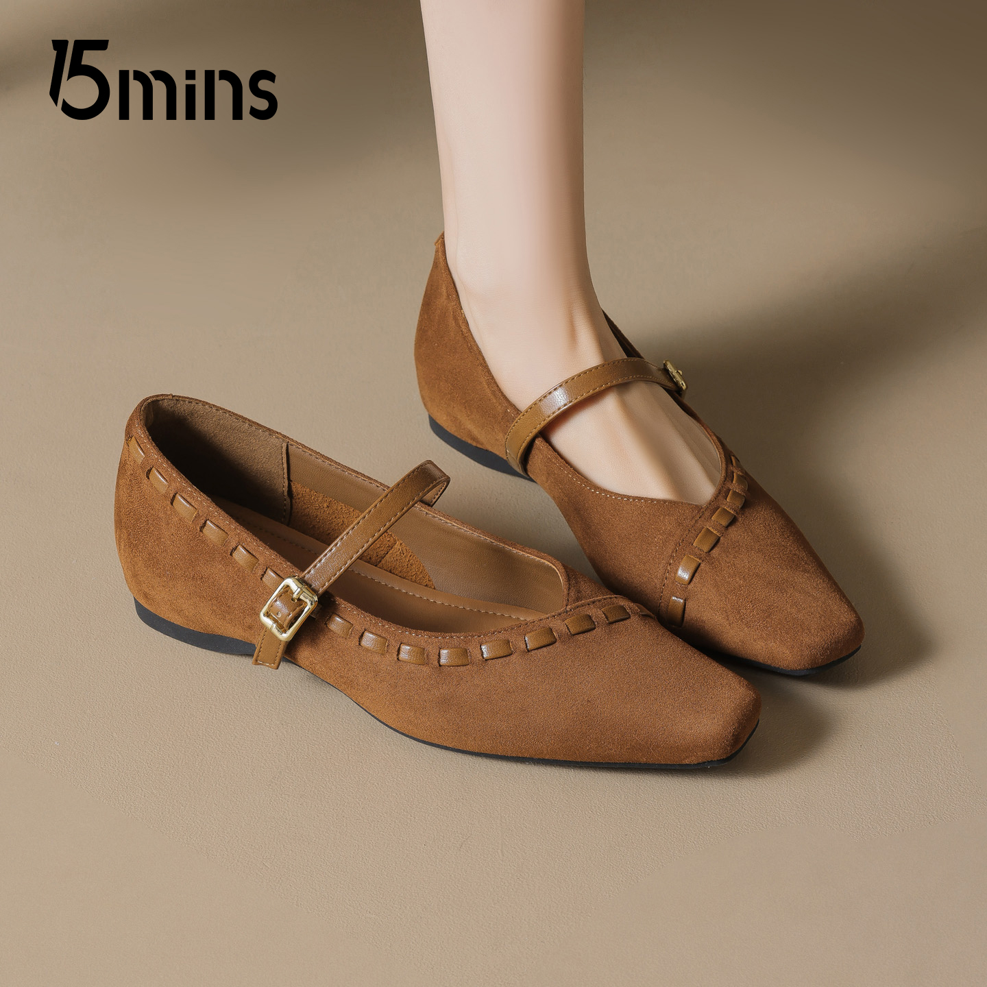 15mins法式芭蕾玛丽珍鞋女款2025