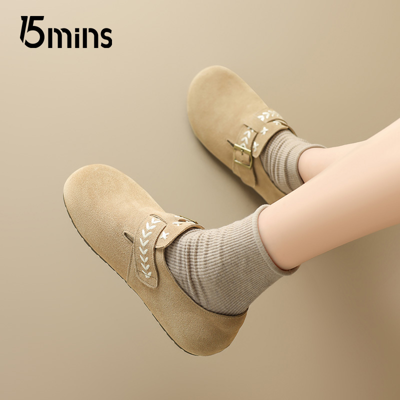 15mins复古勃肯鞋女款2025秋季